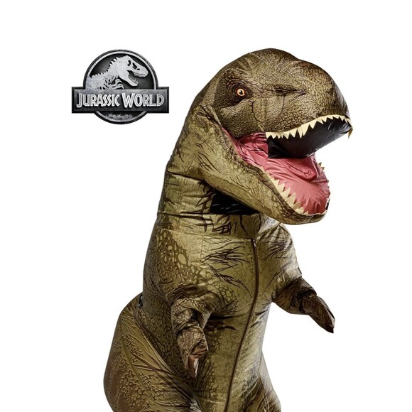 Rubies Inflatable T. Rex Costume Adult OS Jurassic World Blow Up Dinosaur Nwt - Picture 3 of 9
